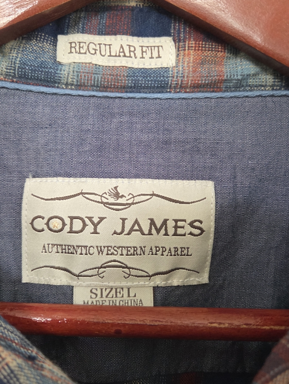 Cody James New Western‎ Apparel Mens Snap Button Cotton Shirt Suze Large Cowboy - Picture 3 of 12